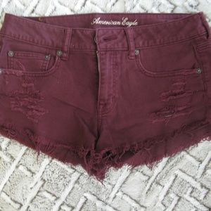 American Eagle Outfitters Maroon Festival Shorties